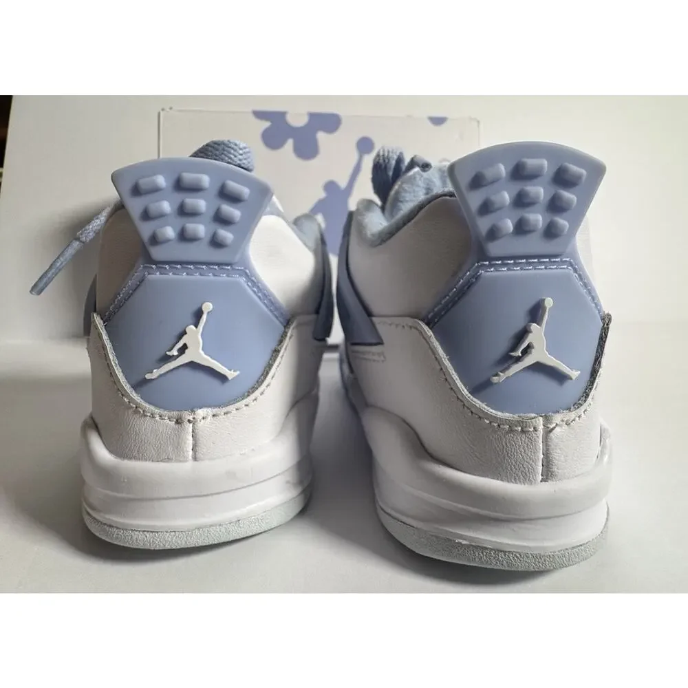 Nike Air Jordan 4 Retro TD Forget Me Not White Blue Toddler Size 7C w/ Box